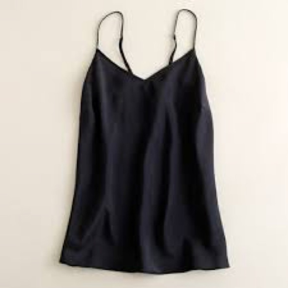 J. Crew Black Silk Tank